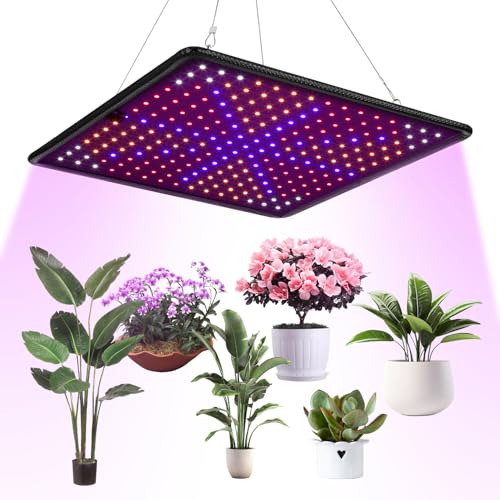 LED Grow Lampe Vollspektrum mit UV IR Pflanzenlampe LED mit 3 Meter Kabel für Zimmerpflanzen und Gewächshaus Gemüse und Blumenanbau für Growzelt 60x60cm von PERMUST