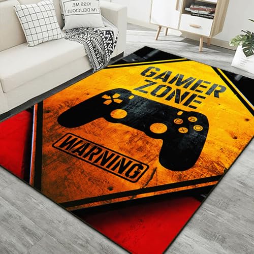 Jungen Spielteppiche 3D Controller Große Teppiche Weicher Bequemer Teppich Rechteckiger Rutschfester Teppich Waschbare Bodenmatte Für Wohnzimmer Schlafzimmer Flur Kinderzimmer(Size:140*200cm,Color:G) von PERS