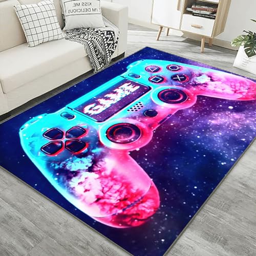 Jungen Spielteppiche 3D Controller Große Teppiche Weicher Bequemer Teppich Rechteckiger Rutschfester Teppich Waschbare Bodenmatte Für Wohnzimmer Schlafzimmer Flur Kinderzimmer(Size:120*160cm,Color:A) von PERS