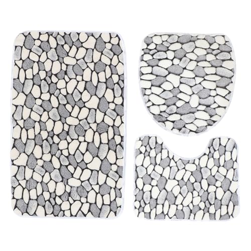 PERSELOSO 1 Satz Badezimmer Teppich Set Teilig aus Korallenähnlichem Material rutschfest und Wasserabsorbierend für Moderne Toiletten und Badezimmerdekoration Pflegeleicht und PERSELOSO 1 Satz Badezimmer Teppich Set Teilig aus Korallenähnlichem Material rutschfest und Wasserabsorbierend für Moderne Toiletten und Badezimmerdekoration Pflegeleicht und von PERSELOSO