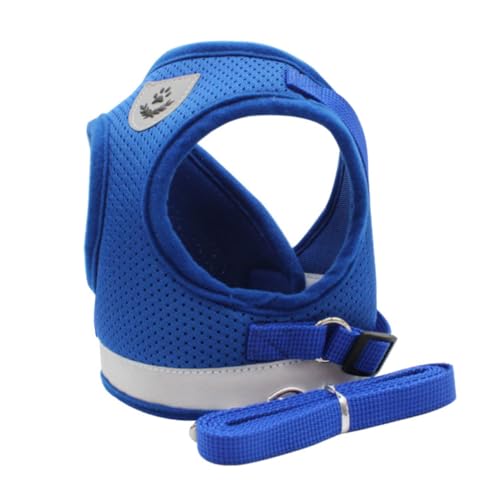 PERSELOSO 1satz Hundegeschirr Set Für Kleine Hunde Atmungsaktive Hundeweste Mit Reflektierenden Streifen Leichtes Und Tragbares Geschirr Für Welpen Für Training Und von PERSELOSO
