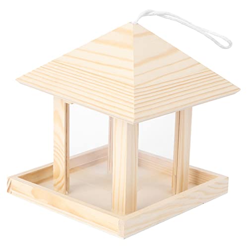 PERSELOSO 1 Stück Hängender Vogelfutterspender aus Holz Kreative Futterstation für Wildvögel und Langlebig für Garten und Balkon PERSELOSO 1 Stück Hängender Vogelfutterspender aus Holz Kreative Futterstation für Wildvögel und Langlebig für Garten und Balkon von PERSELOSO
