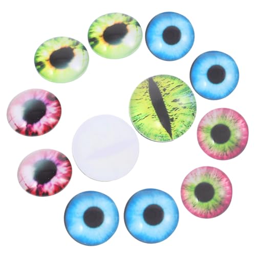 PERSELOSO 10 Paare Runde Kristall glasaugen für Basteln und Schmuckherstellung Klare DIY Glasaugen für Puppen Tiermodelle Halloween Dekoration und Kreative Handarbeiten von PERSELOSO