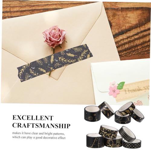 PERSELOSO 10 Rollen Dekoratives Papier Klebeband mit Goldfolie pro Selbstklebend für DIY Scrapbooking Kunsthandwerk Geschenkverpackung und Planer Dekoration PERSELOSO 10 Rollen Dekoratives Papier Klebeband mit Goldfolie pro Selbstklebend für DIY Scrapbooking Kunsthandwerk Geschenkverpackung und Planer Dekoration von PERSELOSO