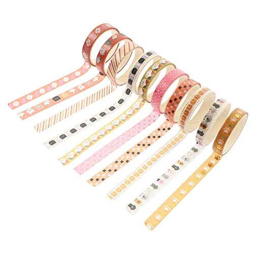 PERSELOSO Washi Tape Haustier Muster 10 Rollen Klebeband für Scrapbooking Selbstgemacht Handwerk Journaling Dekoration Tiermotive Tragbar PERSELOSO Washi Tape Haustier Muster 10 Rollen Klebeband für Scrapbooking Selbstgemacht Handwerk Journaling Dekoration Tiermotive Tragbar von PERSELOSO