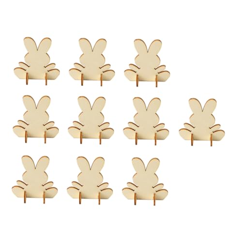PERSELOSO 10 Stück Teiliges Holz Hasen Deko mit Süßem Kaninchen Design Naturbelassenes Holz Präzise Geschnitten für DIY Bemalung Osterfest Wohn und Ladendekoration PERSELOSO 10 Stück Teiliges Holz Hasen Deko mit Süßem Kaninchen Design Naturbelassenes Holz Präzise Geschnitten für DIY Bemalung Osterfest Wohn und Ladendekoration von PERSELOSO