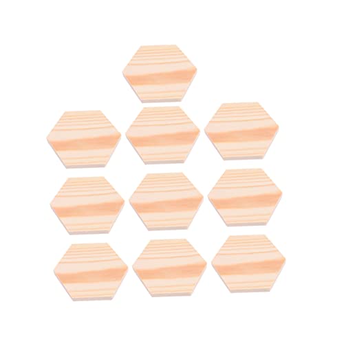 PERSELOSO 10 Stück Teiliges Kleine Sechseckige Holzblöcke aus Hochwertigem Kiefernholz Polygonal Geformt zum Basteln Bemalen Schreiben und DIY Kunstprojekten PERSELOSO 10 Stück Teiliges Kleine Sechseckige Holzblöcke aus Hochwertigem Kiefernholz Polygonal Geformt zum Basteln Bemalen Schreiben und DIY Kunstprojekten von PERSELOSO
