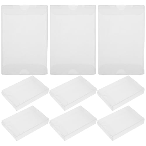 PERSELOSO 10 Stück Teiliges PVC Kassettenspeicherregal Transparente Audio Kassette Aufbewahrungsbox für Sammler Tragbar und Feuchtigkeitsgeschützt für Musikliebhaber von PERSELOSO