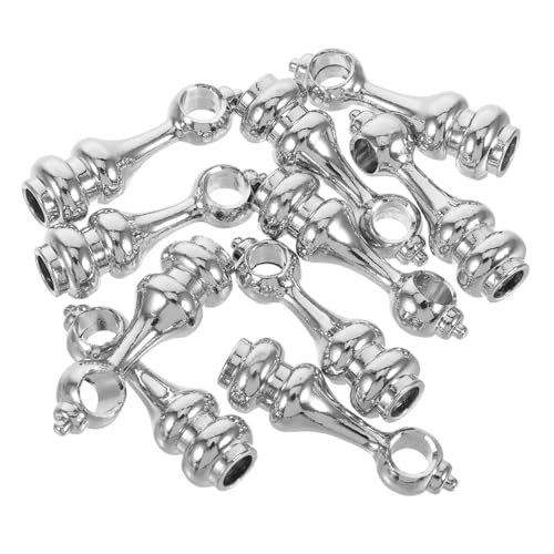 PERSELOSO 10 Stück Zinklegierung Endkappen für Glasgeländerpfosten Teiliges mit Lochdurchmesser Vielseitige Möbelbeschläge für Schränke und Servierwagen Dekorative Spindelhardware von PERSELOSO