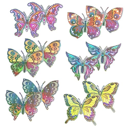 PERSELOSO 12 Stück Teiliges Magnetische Schmetterlinge Fenster Aufkleber Abnehmbare Dekorative Fensterfolie für Party Hochzeit Weihnachten Langlebig und Wiederverwendbar von PERSELOSO