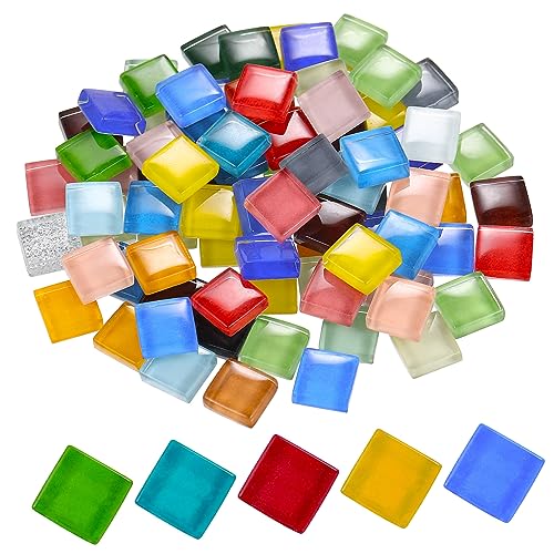 PERSELOSO 1200 Stück Kristallglas Fliesen für DIY Bastelprojekte Mischfarben Mosaik Fliesen mit Glatter Oberfläche für Kreative Dekorationen und Kunsthandwerk PERSELOSO 1200 Stück Kristallglas Fliesen für DIY Bastelprojekte Mischfarben Mosaik Fliesen mit Glatter Oberfläche für Kreative Dekorationen und Kunsthandwerk von PERSELOSO