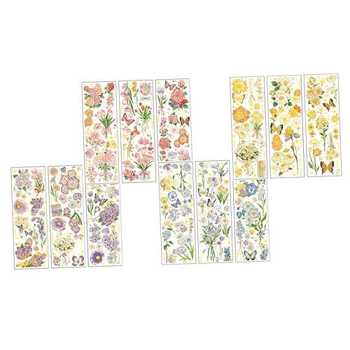 PERSELOSO 12blätter Diy Floral Decorative Stickers Für Scrapbooking Journal Und Handarbeit Vintage Blumen Design Selbstklebend Sicher Und Langlebig Für Kreative Projekte PERSELOSO 12blätter Diy Floral Decorative Stickers Für Scrapbooking Journal Und Handarbeit Vintage Blumen Design Selbstklebend Sicher Und Langlebig Für Kreative Projekte von PERSELOSO
