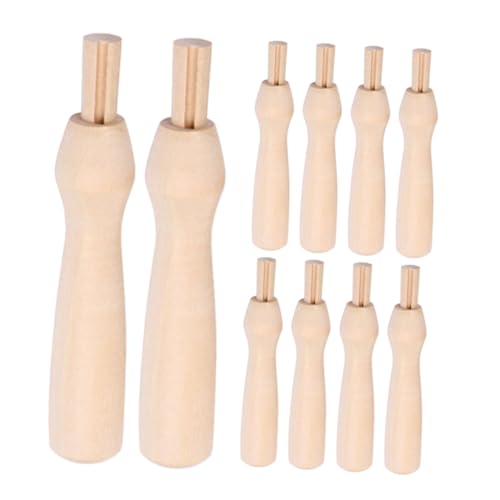 PERSELOSO 15 Stück Teiliges Nadelfilzwerkzeug mit Holzgriffen Ersatzgriffe für Filznadeln für DIY Wollfilzprojekte und Kreative Bastelarbeiten von PERSELOSO