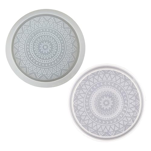PERSELOSO 2 Stück Silikon Untersetzer Gießform DIY Silikonform für Dekorative Untersetzer und Tabletts Flexibel und Leicht zu Reinigen für Kreative Bastelprojekte PERSELOSO 2 Stück Silikon Untersetzer Gießform DIY Silikonform für Dekorative Untersetzer und Tabletts Flexibel und Leicht zu Reinigen für Kreative Bastelprojekte von PERSELOSO