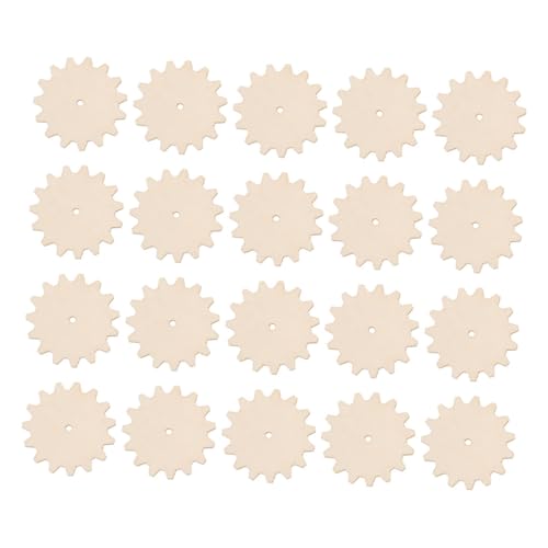 PERSELOSO 20 Stück Teiliges DIY Holzchip Zahnräder Form Holz Doodle Ornament Basteln Glatte Oberfläche Sicher Kreative Handarbeit PERSELOSO 20 Stück Teiliges DIY Holzchip Zahnräder Form Holz Doodle Ornament Basteln Glatte Oberfläche Sicher Kreative Handarbeit von PERSELOSO