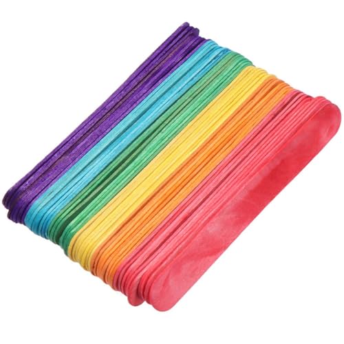 PERSELOSO 200 Stück Bunte Holzstäbchen Leichte Eis Sticks zum Basteln DIY Eiscreme Stiele Glatte Oberfläche Kindgerecht für Eis Desserts Partys Bastelprojekte PERSELOSO 200 Stück Bunte Holzstäbchen Leichte Eis Sticks zum Basteln DIY Eiscreme Stiele Glatte Oberfläche Kindgerecht für Eis Desserts Partys Bastelprojekte von PERSELOSO