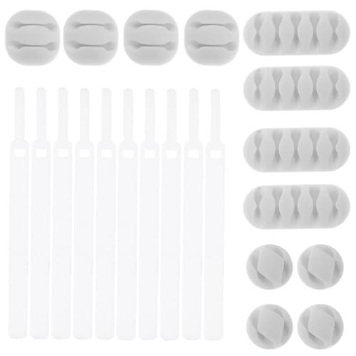 PERSELOSO 26 Stück Teiliges Selbstklebendes Kabelmanagement mit Kabelclips und Organizer für Schreibtisch Kompatibel mit USB Audiokabeln Starke Haftung Rückstandsfrei Zufällige Farbe von PERSELOSO