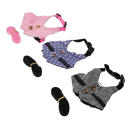 PERSELOSO 3 Sätze Teiliges Kaninchen Geschirr Set mit Leine Weste für Kleine Haustiere Atmungsaktiv und Bequem für Ausflüge mit Ihrem Kaninchen oder Kleinen Freunden PERSELOSO 3 Sätze Teiliges Kaninchen Geschirr Set mit Leine Weste für Kleine Haustiere Atmungsaktiv und Bequem für Ausflüge mit Ihrem Kaninchen oder Kleinen Freunden von PERSELOSO