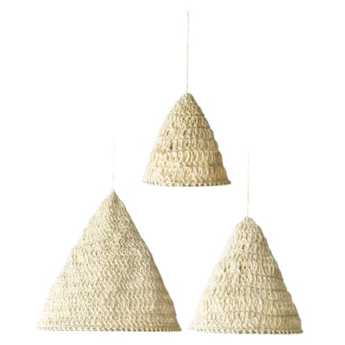 PERSELOSO 3 Stück Teiliges Handgewebtes Weiß Boho Makramee mit Natürlichem Hanfseil Stilvolle Hängelampe für Schlafzimmer Nachttisch Weiches Licht Vielseitige Dekoration PERSELOSO 3 Stück Teiliges Handgewebtes Weiß Boho Makramee mit Natürlichem Hanfseil Stilvolle Hängelampe für Schlafzimmer Nachttisch Weiches Licht Vielseitige Dekoration von PERSELOSO
