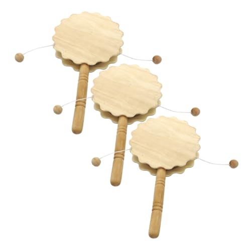 PERSELOSO 3 Stück Unbemalte Holz Rasseltrommel für DIY Malprojekte Holzhandwerk für Stabile Materialien Fördert Geschicklichkeit und Kreativität PERSELOSO 3 Stück Unbemalte Holz Rasseltrommel für DIY Malprojekte Holzhandwerk für Stabile Materialien Fördert Geschicklichkeit und Kreativität von PERSELOSO