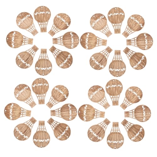 PERSELOSO 30 Stück Heißluftballon Holzscheiben DIY Bastelmaterial Geschnitzte Holzstücke für Kreative Projekte Dekoration für Partys und Feiertage Leicht und Sicher der Anwendung PERSELOSO 30 Stück Heißluftballon Holzscheiben DIY Bastelmaterial Geschnitzte Holzstücke für Kreative Projekte Dekoration für Partys und Feiertage Leicht und Sicher der Anwendung von PERSELOSO