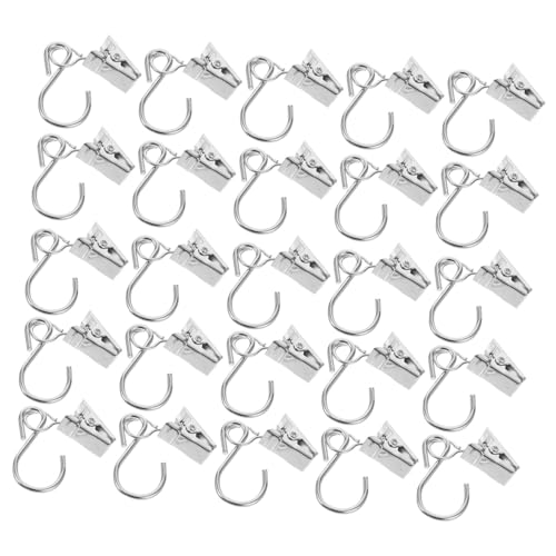 PERSELOSO 30 Stück Metall Lichterkette Clips S Haken für Außenbereich Wetterfeste Aufhänger für Partys Hochzeiten und Dekorationen im Freien Silberfarben Robust und Vielseitig von PERSELOSO