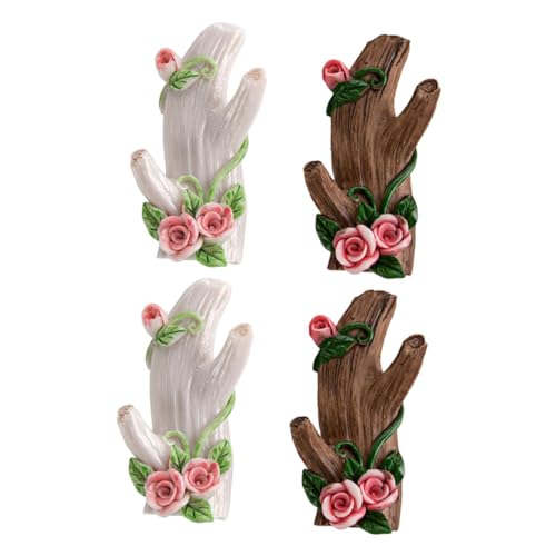 PERSELOSO 4 Stück Kreative Wandhaken im Baumzweig Design Dekorative Haken aus Robustem Harz für Kleidung Schlüssel Handtücher und für Eingangsbereich und Kleiderschrank PERSELOSO 4 Stück Kreative Wandhaken im Baumzweig Design Dekorative Haken aus Robustem Harz für Kleidung Schlüssel Handtücher und für Eingangsbereich und Kleiderschrank von PERSELOSO