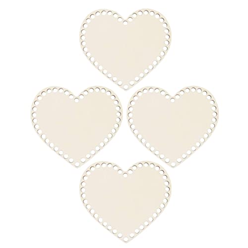PERSELOSO 4Stücke Herzförmiger Holz Taschenboden Satz Selbstgemacht Häkeln Korbboden für Handarbeit Basis für Strickprojekte für Taschen und Deko PERSELOSO 4Stücke Herzförmiger Holz Taschenboden Satz Selbstgemacht Häkeln Korbboden für Handarbeit Basis für Strickprojekte für Taschen und Deko von PERSELOSO