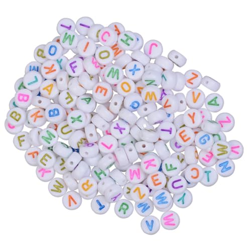 PERSELOSO 500Stücke Bunte Buchstabenperlen DIY Runde Spacerperlen für Armbänder und für Schmuckdekor und Kreative Bastelprojekte PERSELOSO 500Stücke Bunte Buchstabenperlen DIY Runde Spacerperlen für Armbänder und für Schmuckdekor und Kreative Bastelprojekte von PERSELOSO