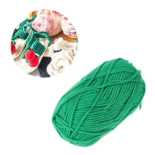 PERSELOSO 50g Milch Baumwoll Garn Chunky Handgewebtes Strickgarn Fruchtgrün Super Weich Warm Für Sweater Mützen Schals Und -projekte von PERSELOSO