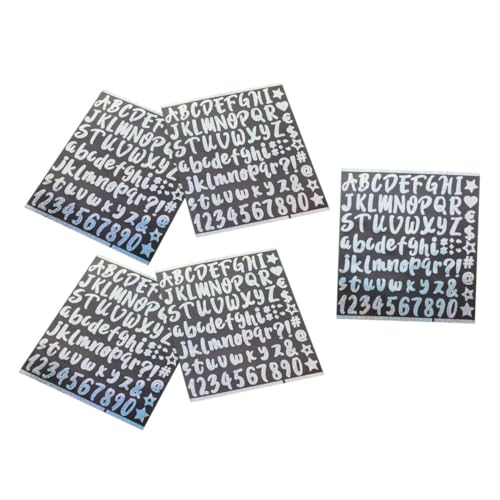 PERSELOSO 5Blätter Glitzer Aufkleber für Scrapbooking DIY Briefnummern Aufkleber Selbstklebend Vielseitig Einsetzbar für Fenster Türen Flaschen und Mehr Leicht Ablösbar PERSELOSO 5Blätter Glitzer Aufkleber für Scrapbooking DIY Briefnummern Aufkleber Selbstklebend Vielseitig Einsetzbar für Fenster Türen Flaschen und Mehr Leicht Ablösbar von PERSELOSO