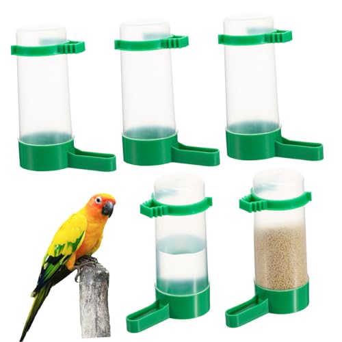 PERSELOSO 5Stücke Automatischer Vogeltrinker Große Vogeltränke mit Sprinkler für Wellensittiche Nymphensittiche und Andere Kleine Vögel Einfache und von PERSELOSO