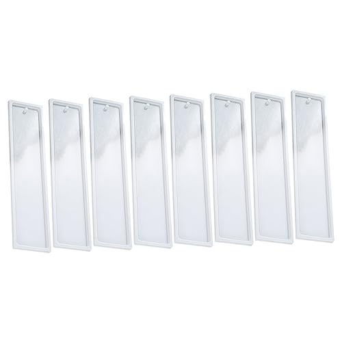 PERSELOSO 8 Stück Teiliges Silikon Buchzeichen Mould DIY Silikonform für Kristall Epoxid Gießprojekte Wiederverwendbar Langlebig und Leicht zu Reinigen für Kreative Bastelarbeiten von PERSELOSO