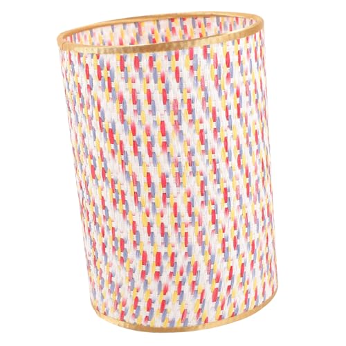 PERSELOSO Bunter Gewebter Lampenschirm aus Pvc stoff Robuster Ersatz für Tischlampen Leichter Lampenschirm mit Einfachem Design für Wohn Schlafzimmerdeko von PERSELOSO