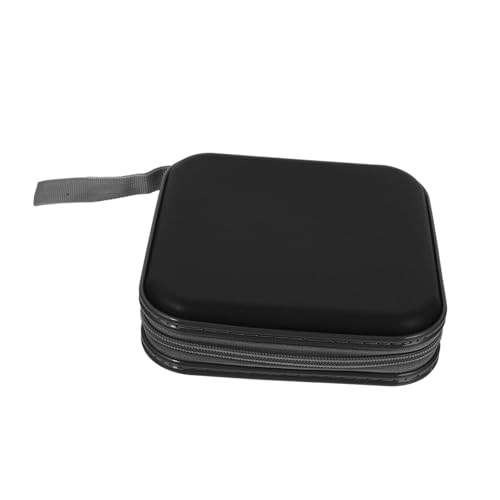 PERSELOSO CD Aufbewahrungstasche für und DVDs Tragbare Kunststoffhülle mit Reißverschluss Stoßfester Disc Organizer für Auto und Reisen Schwarzes Design PERSELOSO CD Aufbewahrungstasche für und DVDs Tragbare Kunststoffhülle mit Reißverschluss Stoßfester Disc Organizer für Auto und Reisen Schwarzes Design von PERSELOSO