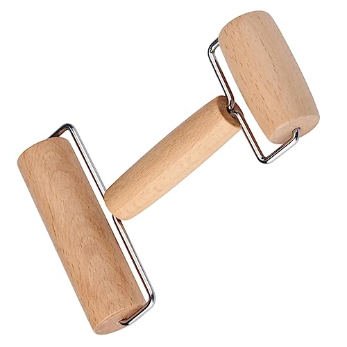 PERSELOSO Doppelkopf Holz Roller für Strassmalerei Präzises Werkzeug für DIY Projekte Hochwertigem Buchenholz zum Drücken von Diamanten Bearbeitung Glatter Oberflächen von PERSELOSO