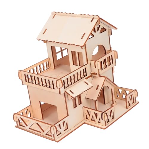 PERSELOSO Doppelschichtige Hamster Hütte aus Holz und Versteck für Kleine Haustiere Entspannen und Fördert Aktivität und Neugierde PERSELOSO Doppelschichtige Hamster Hütte aus Holz und Versteck für Kleine Haustiere Entspannen und Fördert Aktivität und Neugierde von PERSELOSO