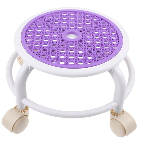 PERSELOSO Drehhocker mit Niedriger Rollhocker für Pediküre Flexibler Fuß Ruhestuhl Praktischer Hocker für Büro und Zuhause Ergonomisch und Leicht zu Bewegen von PERSELOSO