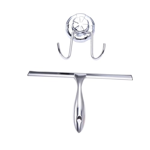 PERSELOSO Edelstahl Glaswischer mit Saugnapf Beidseitiger Gummiabzieher Rostfrei für Dusche Badezimmer Fenster Spiegel und Auto Stabile Saugnapfhalterung Einfache Anwendung PERSELOSO Edelstahl Glaswischer mit Saugnapf Beidseitiger Gummiabzieher Rostfrei für Dusche Badezimmer Fenster Spiegel und Auto Stabile Saugnapfhalterung Einfache Anwendung von PERSELOSO