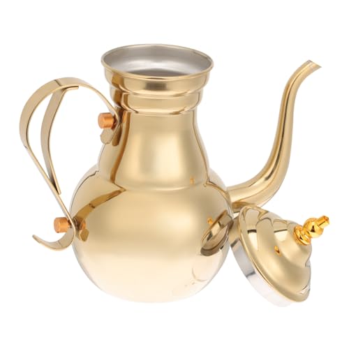 PERSELOSO Edelstahl Kaffeekanne mit Feinem Filtersieb Dekorativer Teekessel mit Langem Ausguss Ergonomischem Griff Hitzebeständig und Rostfrei für Kaffee und Tee Einfach zu Reinigen von PERSELOSO