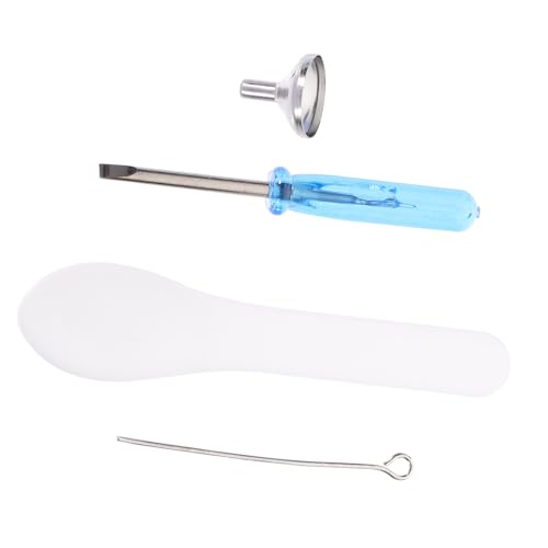 PERSELOSO Edelstahl Mini Trichter Set mit Löffel und Schraubendreher Kompakt und Rostfrei Urnenfüllhilfe für Kleine Öffnungen Leicht Tragbar und Langlebig zum Befüllen von Aschebehältern von PERSELOSO