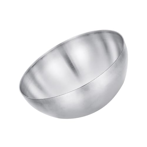 PERSELOSO Edelstahl Salatschüssel Single layer Gebürstet Silber Praktische Lebensmittelechte Servierschale für Haushalt Speisen Schüssel Bowl von PERSELOSO