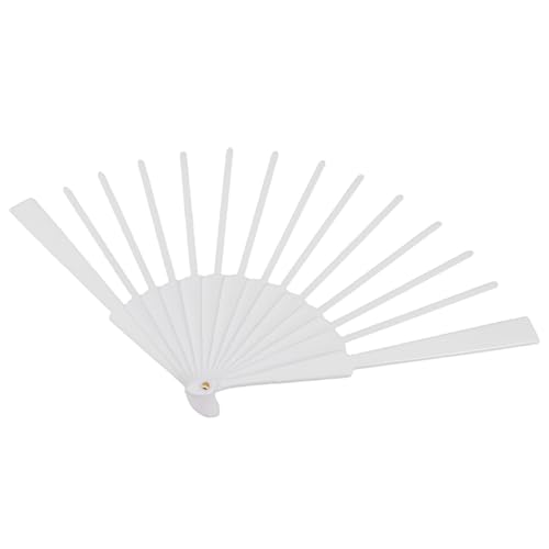 PERSELOSO Faltbarer Handfächerrahmen für DIY Projekte Widerstandsfähige Konstruktion Leicht Tragbar und Individuell Gestaltbar für Hochzeiten Partys und Events Stilvoller Bastelrahmen Weiß von PERSELOSO