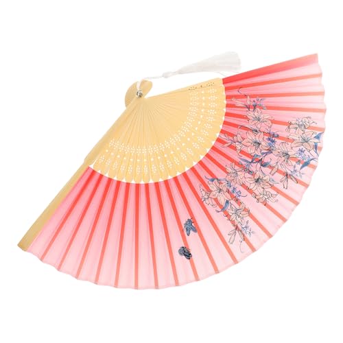 PERSELOSO Faltbarer Tanzfächer Hochwertiger Seide Tragbarer Performance Fächer für Hochzeiten Bühnenaufführungen und Dekoration Klassischer Handfächer mit Einzigartigem Design Rot und PERSELOSO Faltbarer Tanzfächer Hochwertiger Seide Tragbarer Performance Fächer für Hochzeiten Bühnenaufführungen und Dekoration Klassischer Handfächer mit Einzigartigem Design Rot und von PERSELOSO