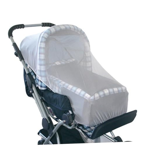 PERSELOSO Faltbares Moskitonetz für Babywagen Vollschutznetz Weiß Atmungsaktiv und Reißfest für Sichere mit Ihrem von PERSELOSO
