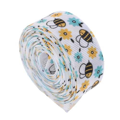 PERSELOSO Floral Bienenband für Sommerkränze und Geschenkverpackungen Yards Strapazierfähiges Grosgrain Material für Diy Bastelprojekte und Vielseitige Dekoration für Verschiedene Anlässe PERSELOSO Floral Bienenband für Sommerkränze und Geschenkverpackungen Yards Strapazierfähiges Grosgrain Material für Diy Bastelprojekte und Vielseitige Dekoration für Verschiedene Anlässe von PERSELOSO