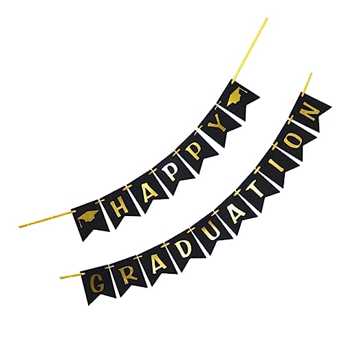 PERSELOSO Graduation Banner Wimpelkette Robust Fransenfest für Schulabschluss Party Dekoration Innen Außen Festliche Abschluss Deko Flaggen für Fenster Türen Wände von PERSELOSO