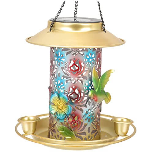 PERSELOSO Hängender Solar Vogel Futterspender für Dekorativer Futterhalter für Garten Reinigen für Outdoor Dekoration PERSELOSO Hängender Solar Vogel Futterspender für Dekorativer Futterhalter für Garten Reinigen für Outdoor Dekoration von PERSELOSO