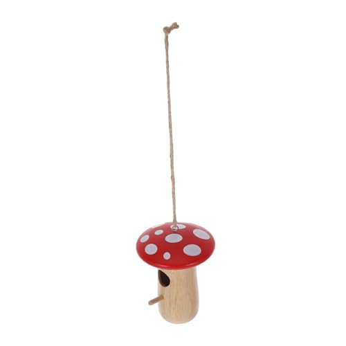 PERSELOSO Hängendes Hummingbird Nesthaus aus Holz im Pilzdesign Dekoratives Vogelhaus für Garten und Balkon Einfach Aufzuhängen für Vogelliebhaber Kreative Gartenverzierung PERSELOSO Hängendes Hummingbird Nesthaus aus Holz im Pilzdesign Dekoratives Vogelhaus für Garten und Balkon Einfach Aufzuhängen für Vogelliebhaber Kreative Gartenverzierung von PERSELOSO