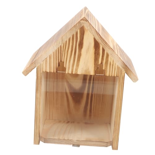 PERSELOSO Hängendes Vogelhaus aus Holz mit Fenster Stabiles Design für Einfache Vogelbeobachtung im Garten für Wildvögel und Vogelarten PERSELOSO Hängendes Vogelhaus aus Holz mit Fenster Stabiles Design für Einfache Vogelbeobachtung im Garten für Wildvögel und Vogelarten von PERSELOSO
